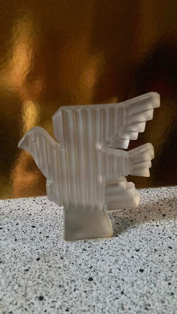 Gesatineerd glazen vogel sculptuur - 1965, Antiek en Kunst, Antiek | Glas en Kristal, Ophalen of Verzenden