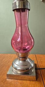 Roze Glazen Lampenvoet - 55cm Hoog, Huis en Inrichting, Gebruikt, 50 tot 75 cm, Ophalen of Verzenden, Glas