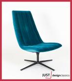 Walter Knoll Healey Lounge Chair Blauw Fluweel, Zo goed als nieuw