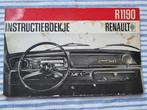 Instructieboekje Renault R1190, Ophalen of Verzenden