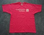 T-shirt van Fruit Of The Loom met print Continental Airlines, Maat 56/58 (XL), Ophalen of Verzenden, Zo goed als nieuw, Roze