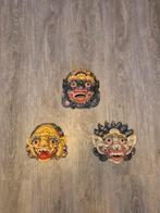 Houten Balinese Barong Maskers (3 stuks), Antiek en Kunst, Ophalen of Verzenden