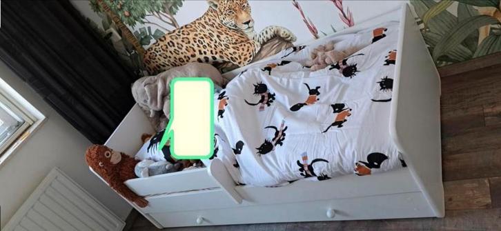 Peuterbed (160x80cm), Kinderen en Baby's, Kinderkamer | Bedden, Gebruikt, 140 tot 160 cm, 70 tot 85 cm, Matras, Ophalen