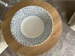 Gien France Schaal Mille Fleurs 24cm Blauw Crème, Antiek en Kunst, Ophalen of Verzenden