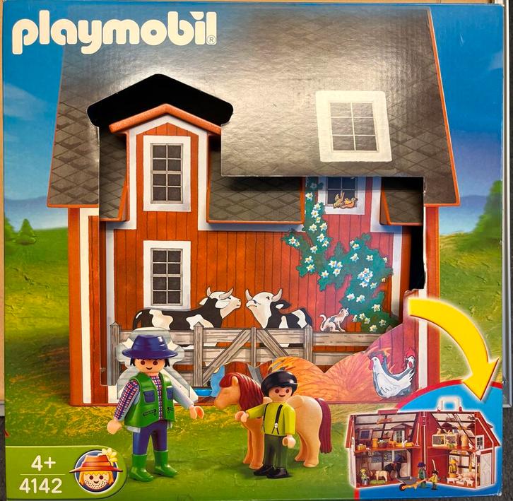 Playmobil 4142 Boerderij met Dieren, Kinderen en Baby's, Speelgoed | Playmobil, Zo goed als nieuw, Complete set, Ophalen of Verzenden