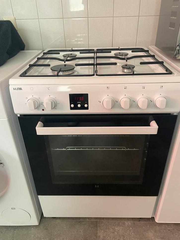 Etna gasfornuis met oven, Witgoed en Apparatuur, Fornuizen, Nieuw, Vrijstaand, Gas, 4 kookzones, 85 tot 90 cm, Ophalen