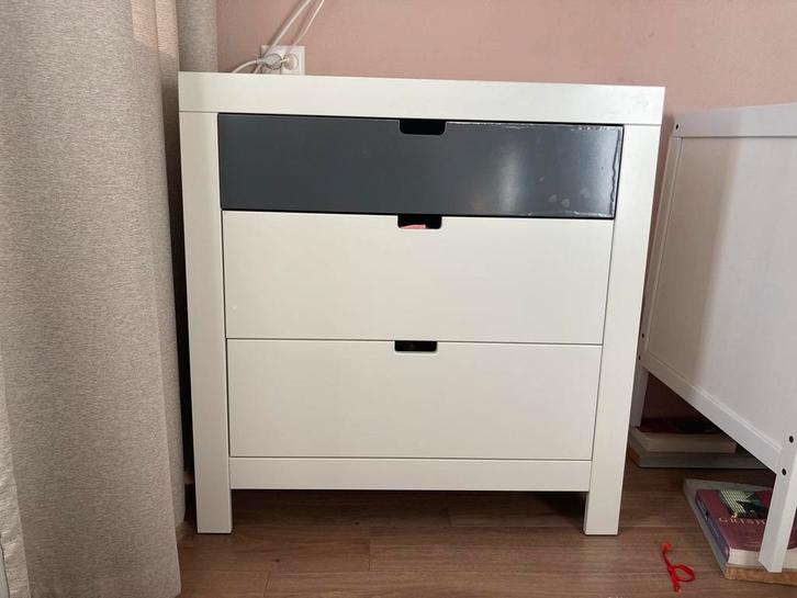 Bopita commode babyflex deep grey, inclusief barrier, Kinderen en Baby's, Kinderkamer | Commodes en Kasten, Gebruikt, Commode