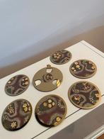 Gold 6x Coaster Laminated “Catleya”Josef Frank Svenskt Tenn, Huis en Inrichting, Ophalen of Verzenden, Zo goed als nieuw, Bord