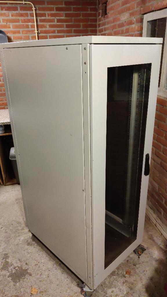 Serverkast / Patchkast + Ventilatie & A/G | 35U 171x90x60cm, Computers en Software, Serverkasten, Gebruikt, Glas, Plaatstaal, Ophalen