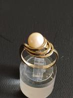 Vintage Gouden Ring met Parel, Verzenden, Dame, Goud, Kleiner dan 17