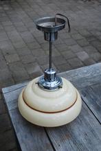 Art Deco glazen hanglamp, Ophalen, Gebruikt, Vintage, Glas