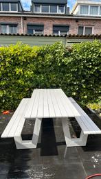 Stalen picknicktafel wit kees smit, Tuin en Terras, Ophalen, Zo goed als nieuw, Rechthoekig, Aluminium