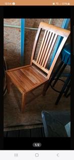 3 houten stoelen teak hout, Drie, Gebruikt, Ophalen of Verzenden, Hout