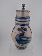 Steengoed kruikje met tinnendeksel, Antiek en Kunst, Antiek | Keramiek en Aardewerk, Ophalen of Verzenden