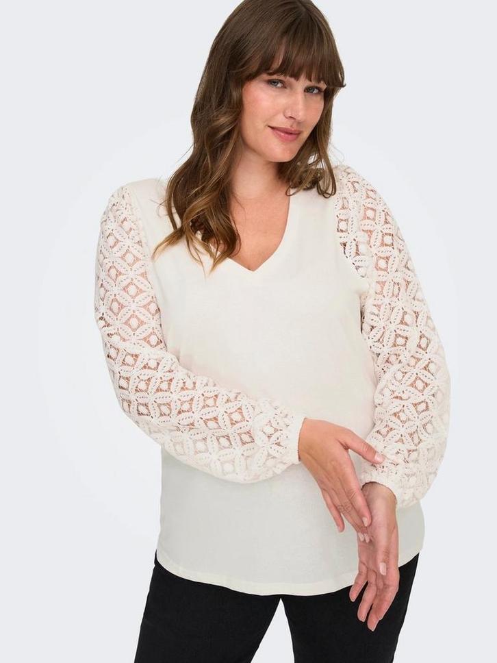 Off-white shirt Careffie van Only Carmakoma Maat 54 XL, Kleding | Dames, Grote Maten, Nieuw, Shirt of Top, Wit, Ophalen of Verzenden