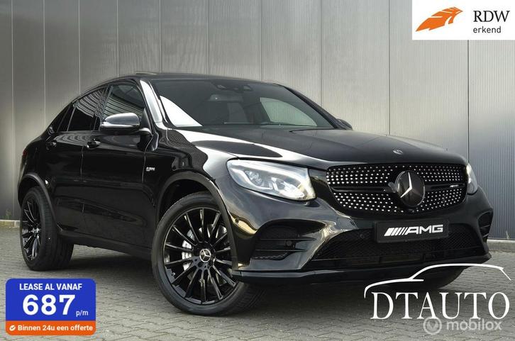 Mercedes GLC 43 AMG Lucht He Up Pano Burm Distr Night IZGST, Auto's, Mercedes-Benz, Bedrijf, Te koop, GLC, 360° camera, 4x4, ABS