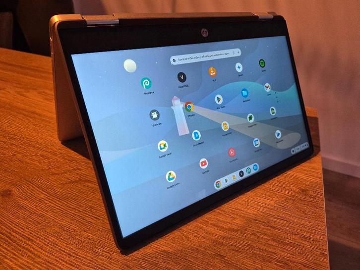 HP Chromebook x360 14a (2-in-1 met touchscreen), Computers en Software, Chromebooks, Gebruikt, 14 inch, 4 GB of minder, 64 GB
