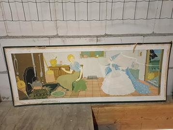 Schoolplaat Assepoester Sprookje beschikbaar voor biedingen