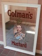 Grote spiegel Colman's Mustard barspiegel pubspiegel 90x63, Verzamelen, Ophalen, Gebruikt, Reclamebord