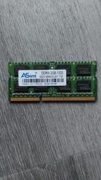 Asint DDR3 2GB laptop geheugen, Computers en Software, RAM geheugen, Ophalen of Verzenden, Zo goed als nieuw