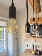 Hanglamp eettafel, dimbaar, rustiek, metaal, hout, Ophalen, Zo goed als nieuw, Minder dan 50 cm, Robuust