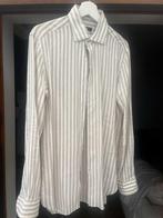 Barba Napoli gestreept shirt mt 41 Lyocell / Linnen, Verzenden, Zo goed als nieuw, Halswijdte 41/42 (L), Wit