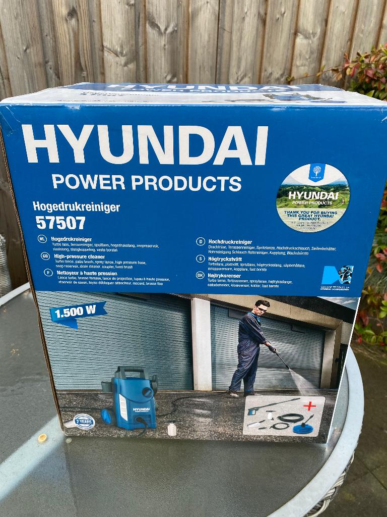 Hyundai hogedrukreiniger 1500 KW, Tuin en Terras, Hogedrukreinigers, Ophalen, Nieuw, Elektrisch, Hyundai