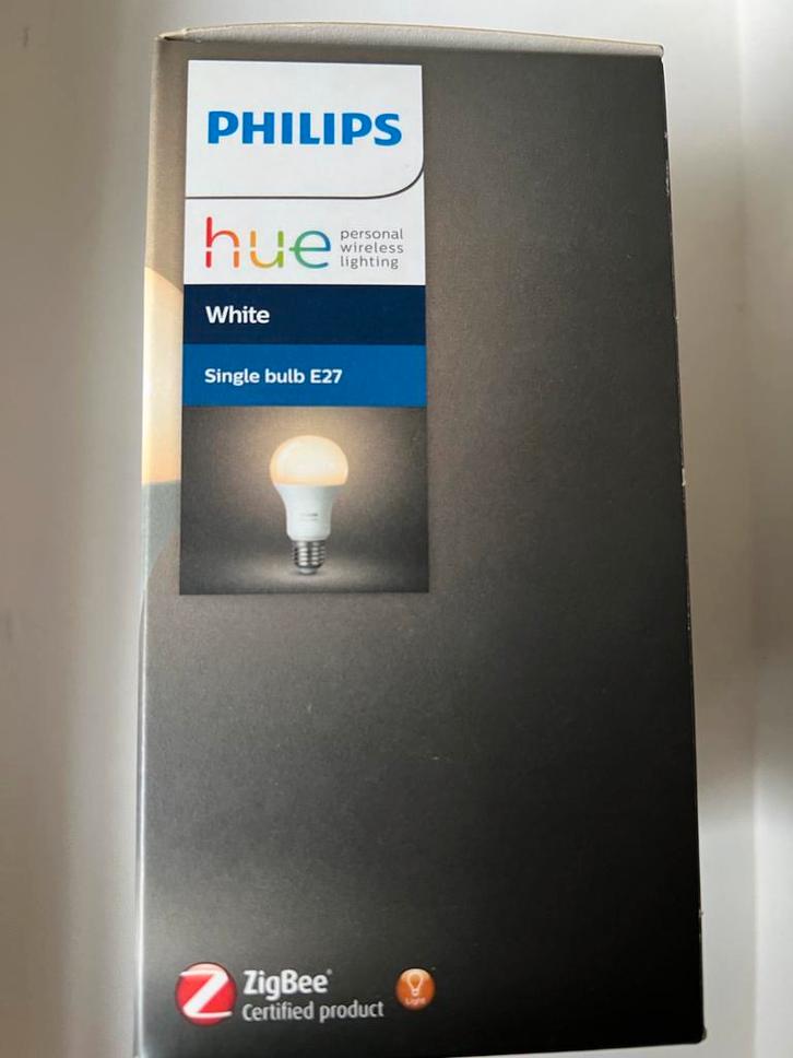 2x Philips Hue White E27 Lamp Nieuw!, Huis en Inrichting, Lampen | Losse lampen, Nieuw, Led-lamp, 30 tot 60 watt, E27 (groot)