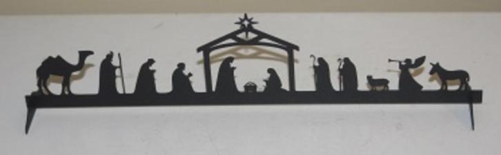 Metalen Kersttafereel  30 cm   133773, Diversen, Kerst, Nieuw, Ophalen of Verzenden