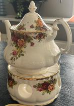 Nieuwstaat royal albert theelicht & theepot old country rose, Antiek en Kunst, Antiek | Servies compleet, Verzenden