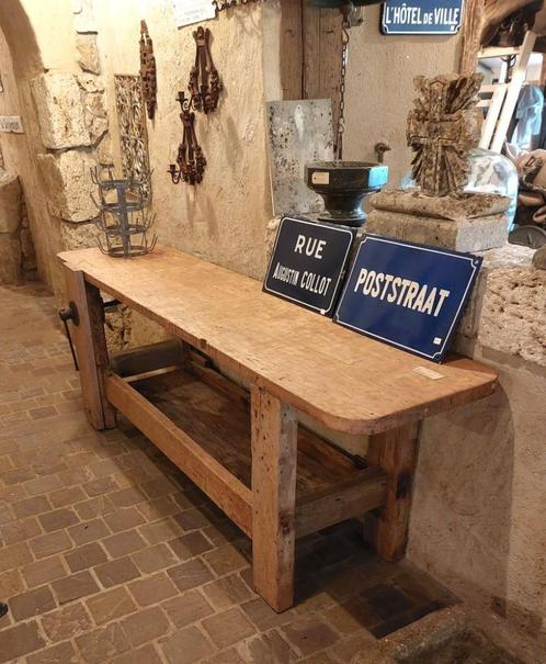aparte lange werkbank met afgeronde hoeken, Antiek en Kunst, Curiosa en Brocante, Ophalen