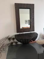 Prachtige metalen spiegel met hang tafel, Huis en Inrichting, Woonaccessoires | Spiegels, Minder dan 50 cm, Ophalen of Verzenden