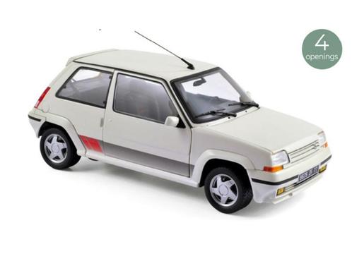 Renault Supercinq GT 1989 Panda Wit Schaal 1:18 Norev 185206, Hobby en Vrije tijd, Modelauto's | 1:18, Nieuw, Auto, Norev, Ophalen of Verzenden