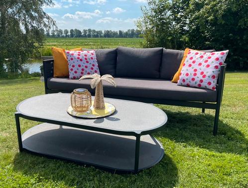 Lounge set - 3 persoons met tafel, Tuin en Terras, Tuinsets en Loungesets, Gebruikt, Loungeset, Aluminium, 3 zitplaatsen, Bank
