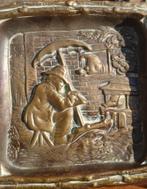 Engelse School bronzen Vide-poche . plaat The Punch scene, Ophalen of Verzenden