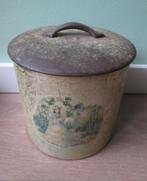 Groot Antiek Romantisch Engels Blik / Container 18,5 cm, Ophalen of Verzenden, Gebruikt, Overige, Overige merken