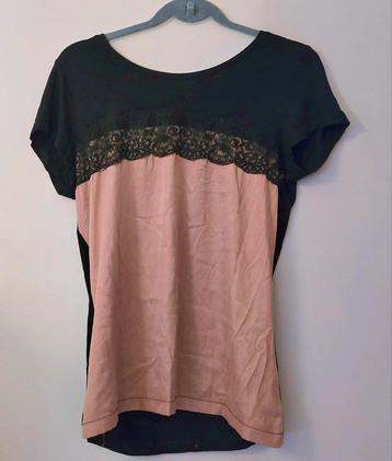 Miss Etam Zwart/Roze Shirt - Maat M beschikbaar voor biedingen