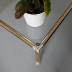 Hollywood Regency salontafel Italiaans design, Huis en Inrichting, Tafels | Salontafels, Ophalen, Gebruikt, 100 tot 150 cm, Glas