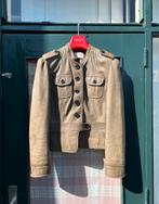 Turnover leren jasje khaki maat M, Kleding | Dames, Jasjes, Kostuums en Pakken, Maat 38/40 (M), Ophalen of Verzenden, Jasje, Gedragen