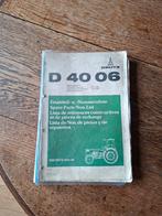 Onderdelenboek tractor D 40 06, Auto diversen, Handleidingen en Instructieboekjes, Ophalen of Verzenden