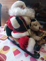 Kerstman met Teddybeer op Slee, Overige materialen, Ophalen of Verzenden, Zo goed als nieuw, Zwart