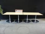 Nette design tafel / kantoortafel 150x80cm verchroomde voet, Gebruikt, 100 tot 150 cm, Design, Vijf personen of meer