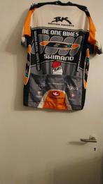 bijna Nieuw Shimano wielren shirt BK grijs zwart oranje XXL, Verzenden, Zo goed als nieuw, Kleding