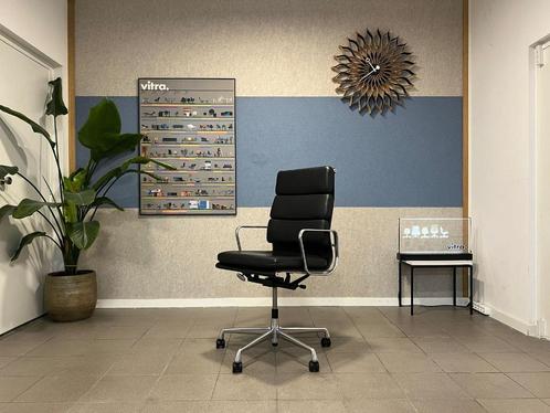Vitra | Eames | EA 219 | Zwart leer | Alu | 1x, Huis en Inrichting, Bureaustoelen, Zwart, Ophalen of Verzenden