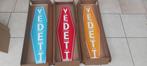 3 emailleborden Vedett (nieuw in verpakking), Ophalen of Verzenden, Nieuw, Reclamebord, Plaat of Schild, Overige merken