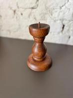 Vintage houten kaarsenhouder, Ophalen of Verzenden