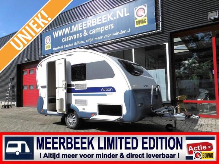 Adria Action 361 PD +MOVER +FIETSENDRAGER ETC, Caravans en Kamperen, Caravans, tot en met 2, 750 - 1000 kg, Overige, Adria, Vast bed