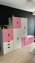 Kledingkast meisje wit/roze, 50 tot 70 cm, 105 cm of meer, Ophalen of Verzenden, 100 cm of meer