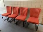 Vier eetkamerstoelen, Huis en Inrichting, Stoelen, Ophalen, Gebruikt, Vintage, Metaal