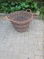 Grote rieten mand/wilgentenen aardappel/appel mand/hout mand, Overige materialen, Mand, Rond, Ophalen of Verzenden